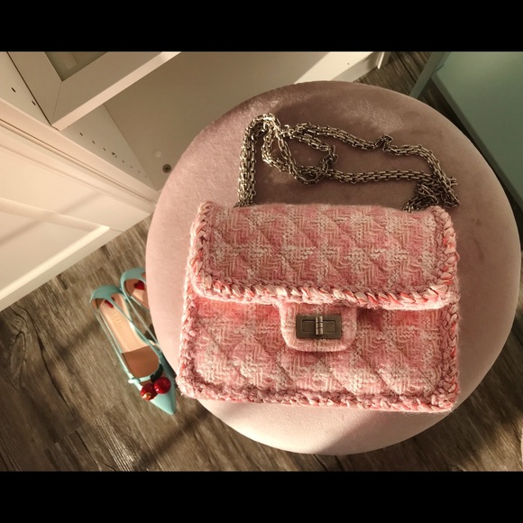 CHANEL Handbags - Gorgeous! Chanel Pink Tweed Quilted 2.55 Reissue Limited Edition Flap Bag